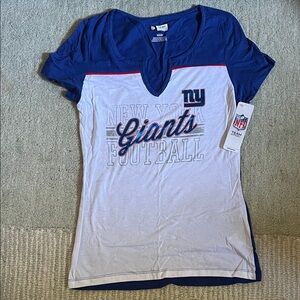 Women's Blue and White New York Giants Top
